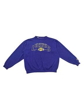 Vintage 1990s Los Angeles Lakers Lee Sport Purple Crewneck Sweatshirt NBA Basket